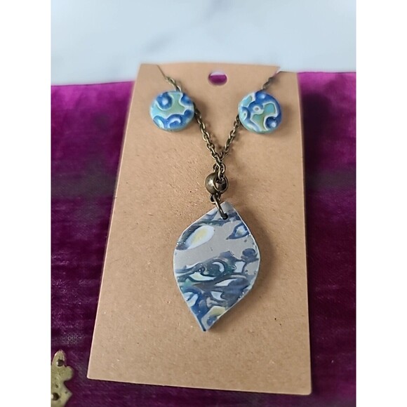 Multicolored Polymer Clay Jewelry Set, NEW - Picture 7 of 10